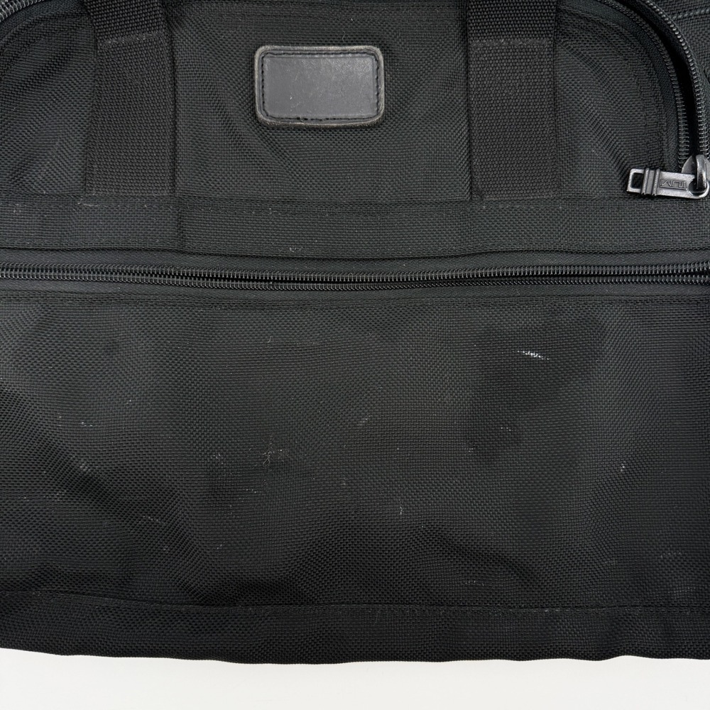 Tumi Black Nylon Expandable‎ Laptop Briefcase Messenger Bag Travel Vacation Gift - Picture 13 of 14
